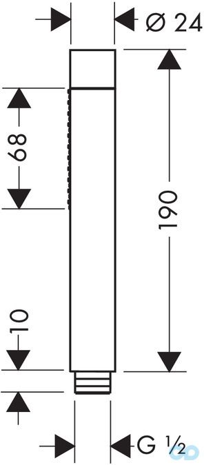 креслення Ручний душ Axor Starck 28532000