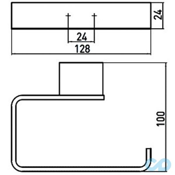 креслення паперотримач відкритий Emco Loft 050000101