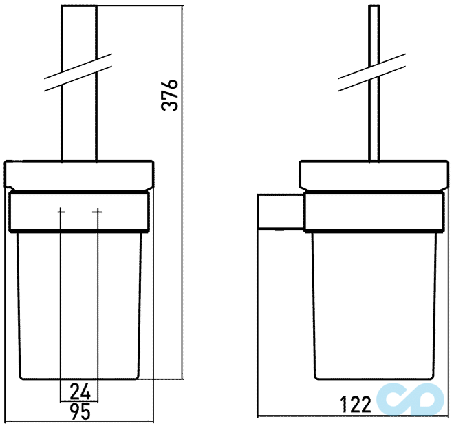 креслення Туалетний йорж Emco Loft 0515 001 00