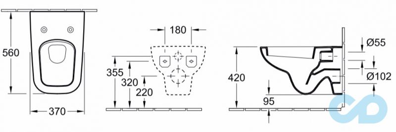 унитаз villeroy boch joyce подвесной размеры