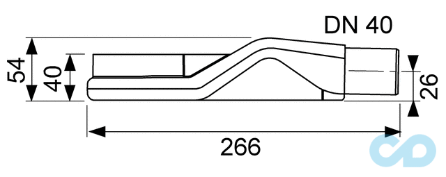 креслення Сифон TECE Drainline 6.500.04