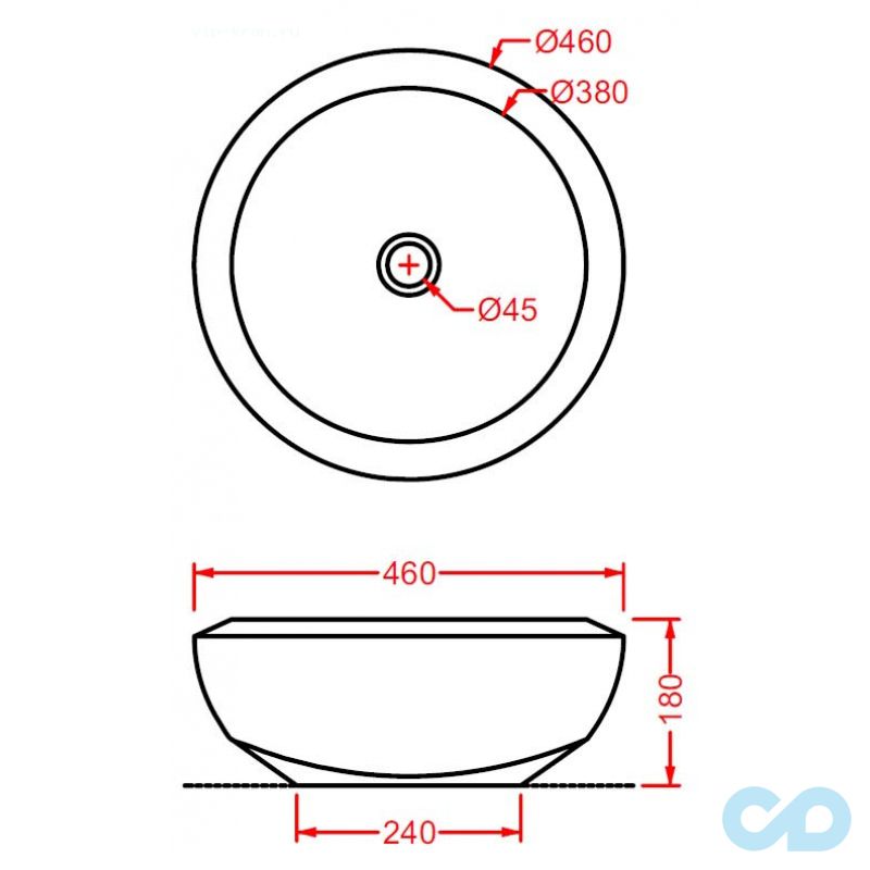 креслення Pаковіна Artceram Blend BLL001