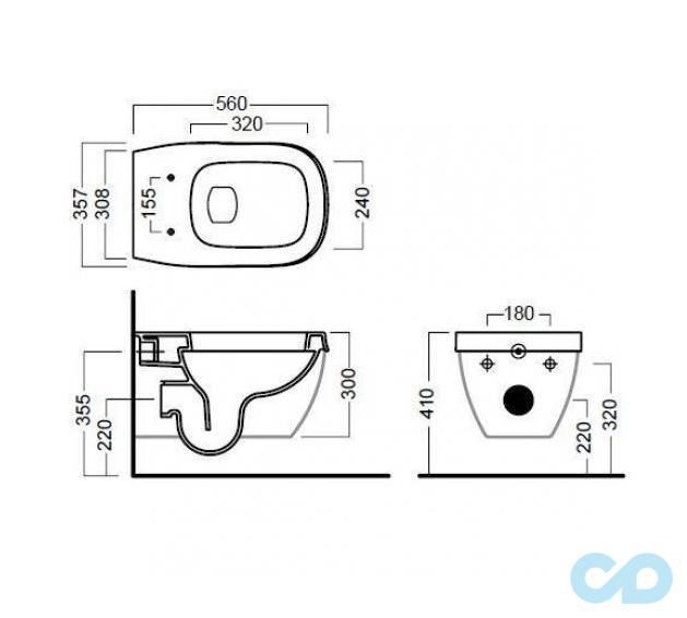 розміри унітазу hatria