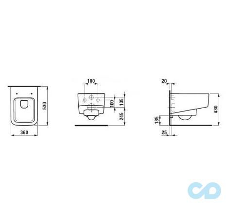 laufen унітаз підвісний pro rimless