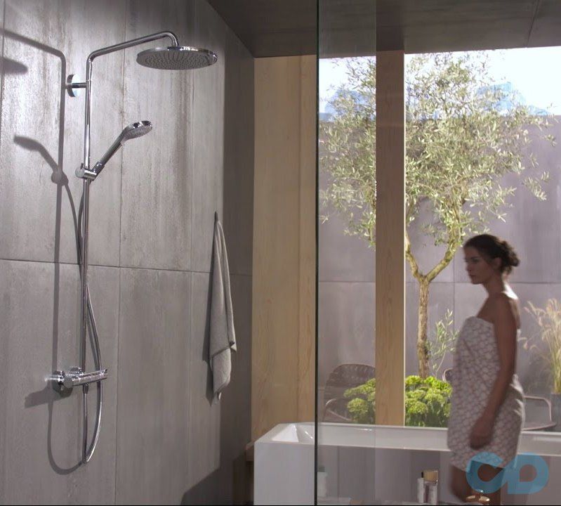 купити Душова система з термостатом Hansgrohe Croma Select 280 Air 1jet Showerpipe 26790000