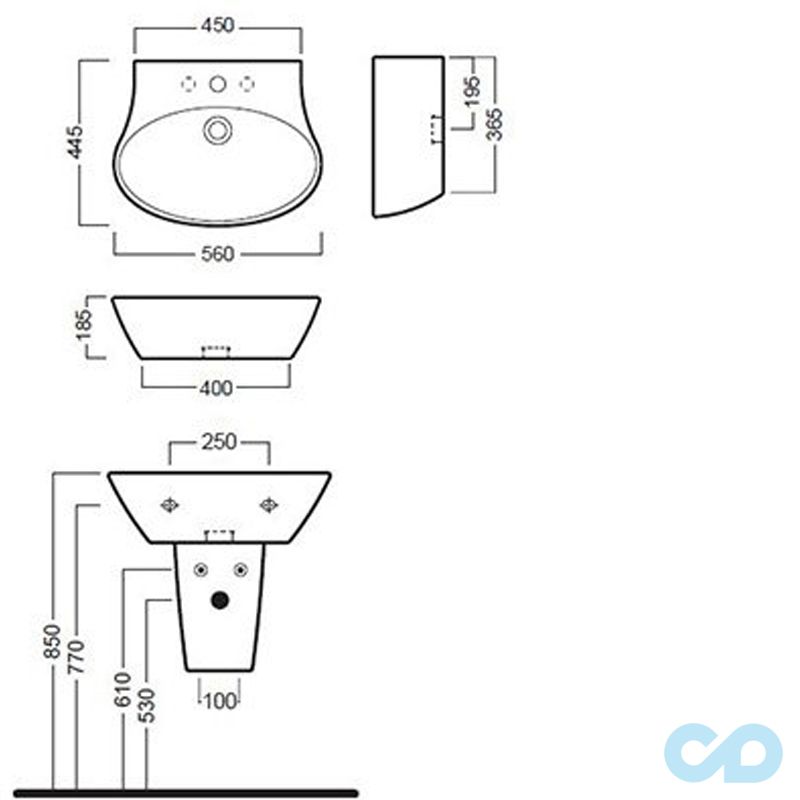 раковина hatria nido yott розміри