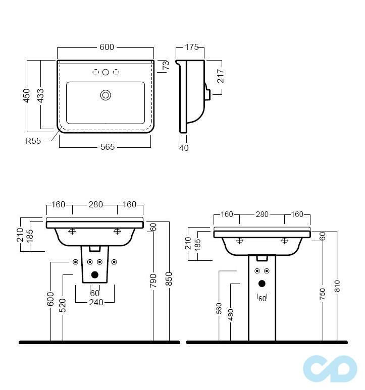 раковина hatria erika pro yxbh розміри
