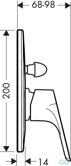 креслення Змішувач для ванни Hansgrohe Focus 31947000