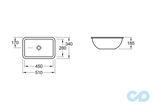 раковина villeroy & boch loop & friends 61631001 размеры