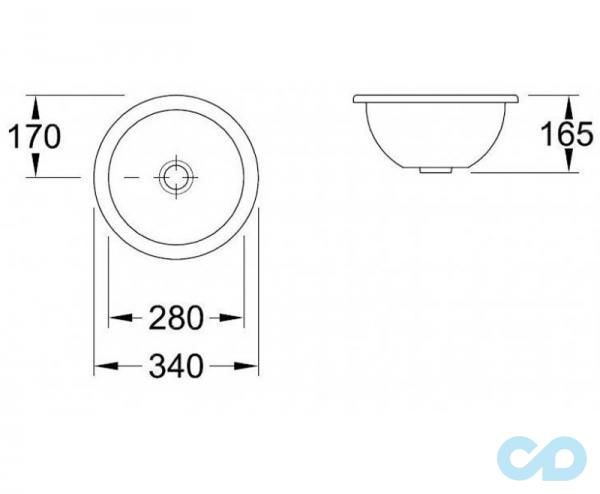 розміри раковина villeroy & boch loop & friends 61802801