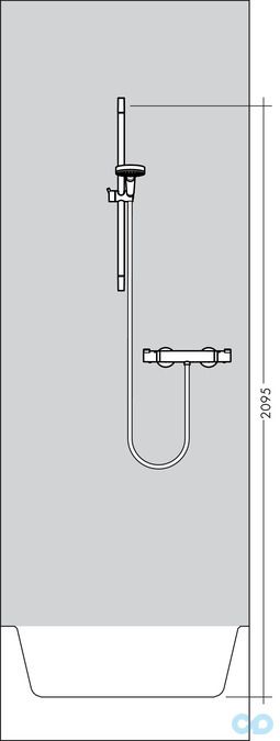 технічна схема Душовий комплект Hansgrohe Croma Select S 27014400
