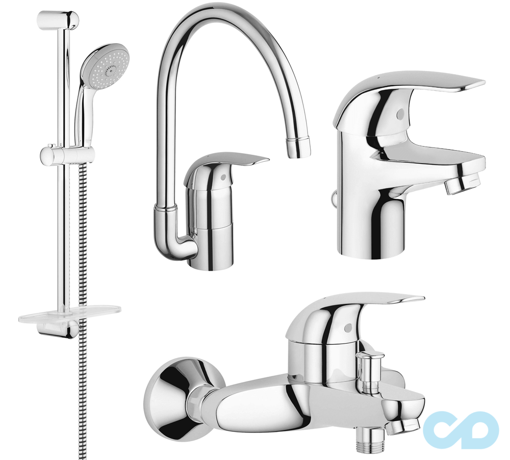 Набір змішувачів Grohe Euroeco 123242K
