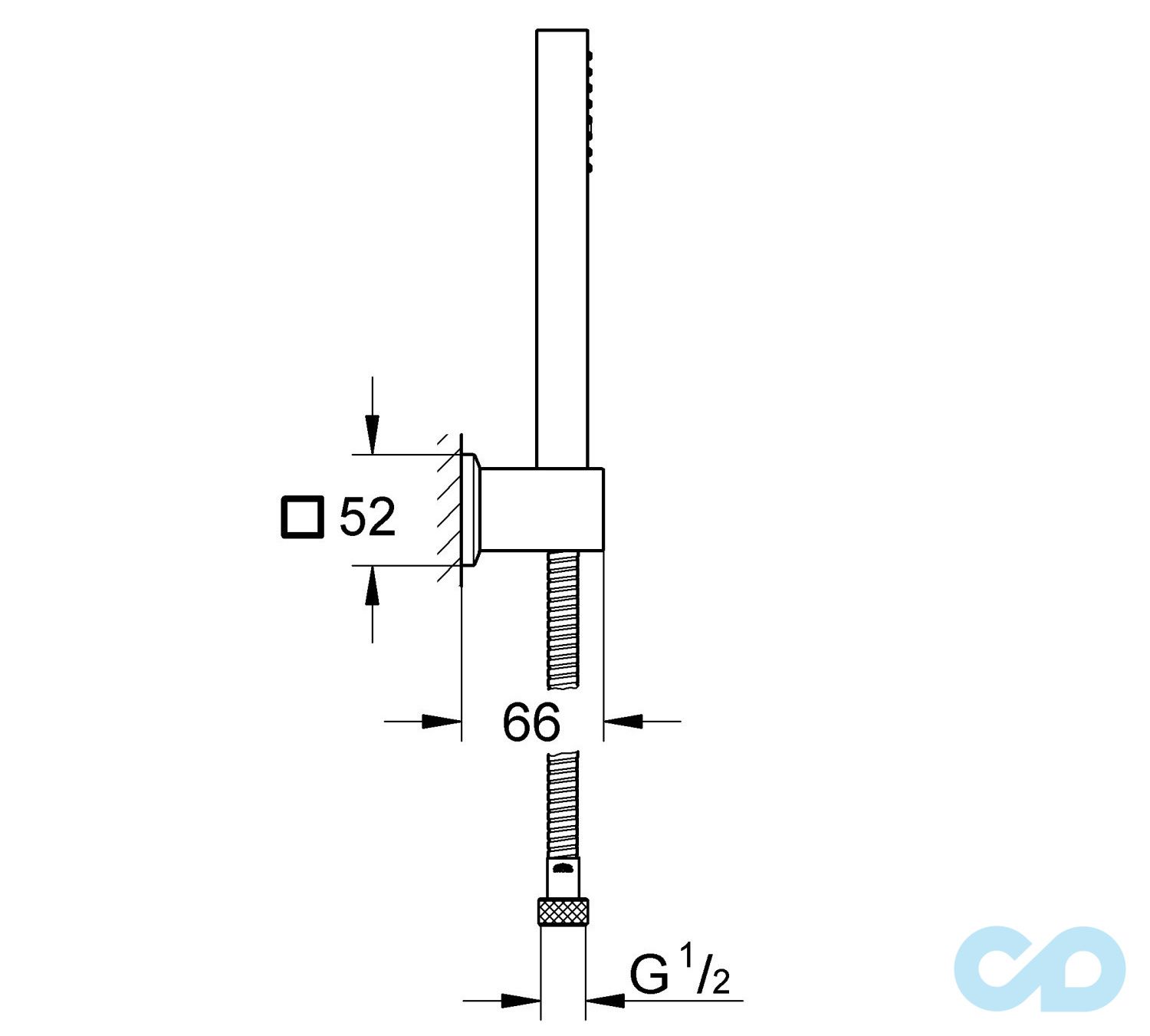 креслення Душовий набір Grohe Euphoria Cube 27889000