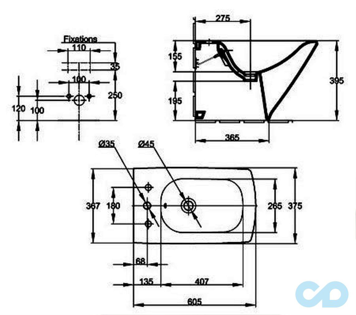 біде підлогове jacob delafon