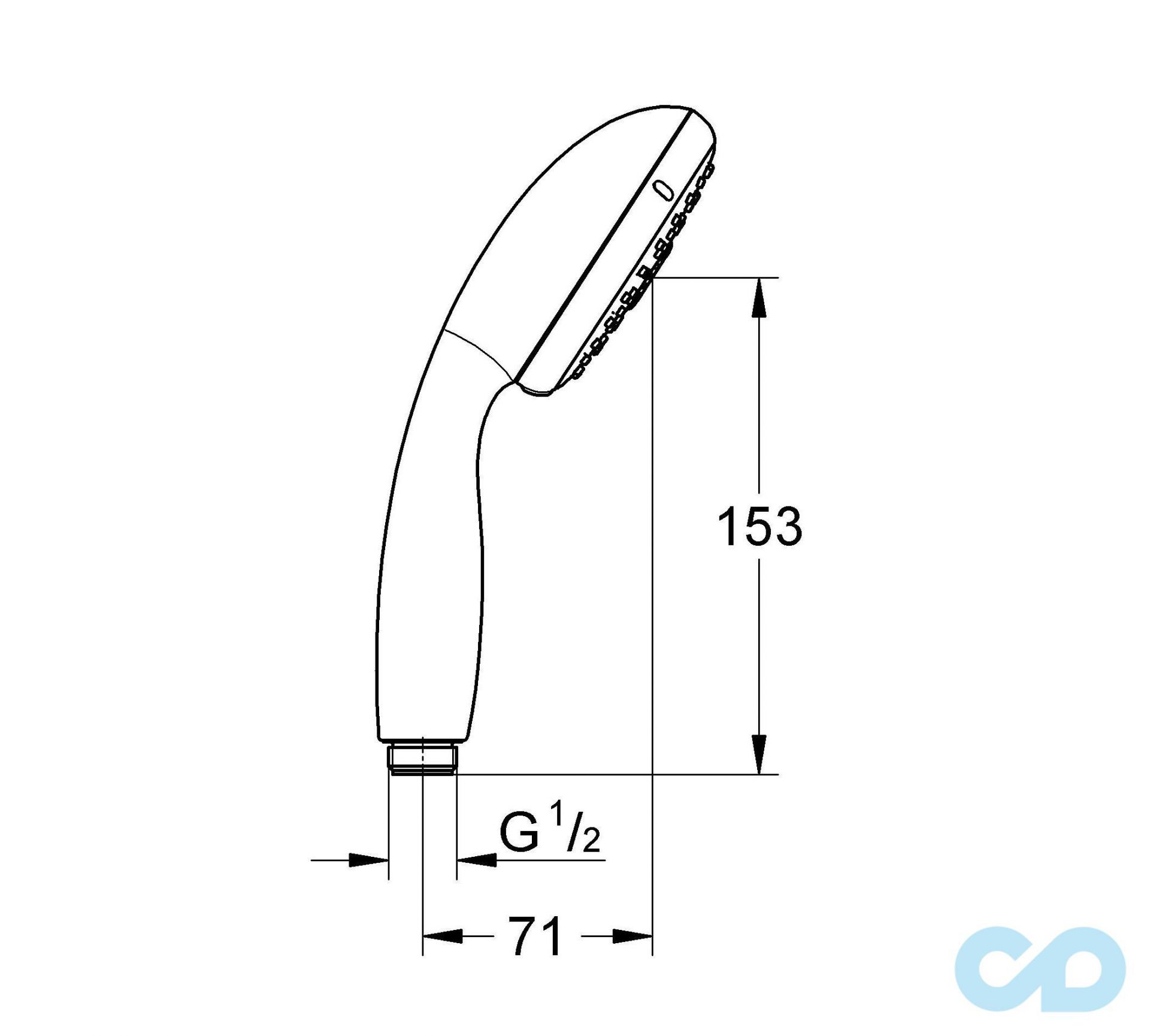 креслення Ручний душ Grohe New Tempesta 100 28419001