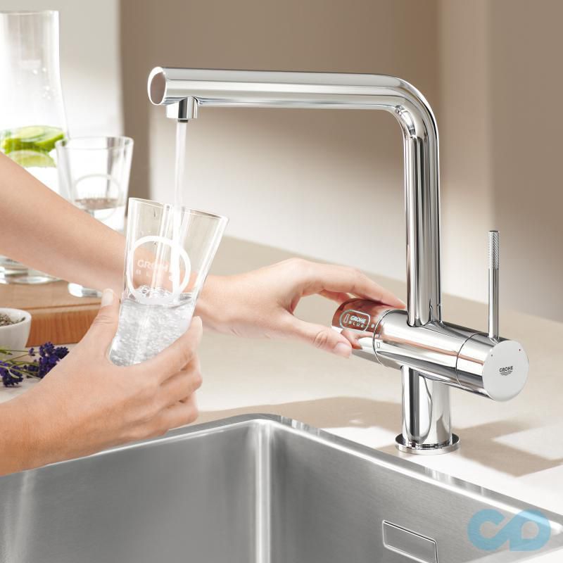 дизайн змішувач для мийки з функцією фільтра grohe blue® minta 31347002