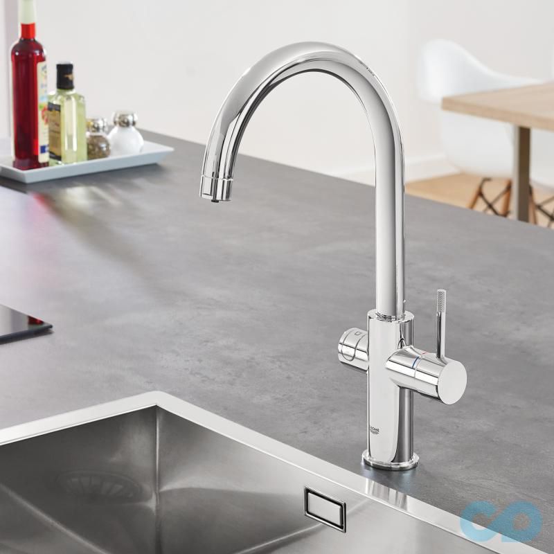 ціна змішувач для мийки з функцією фільтра grohe blue home 31455000