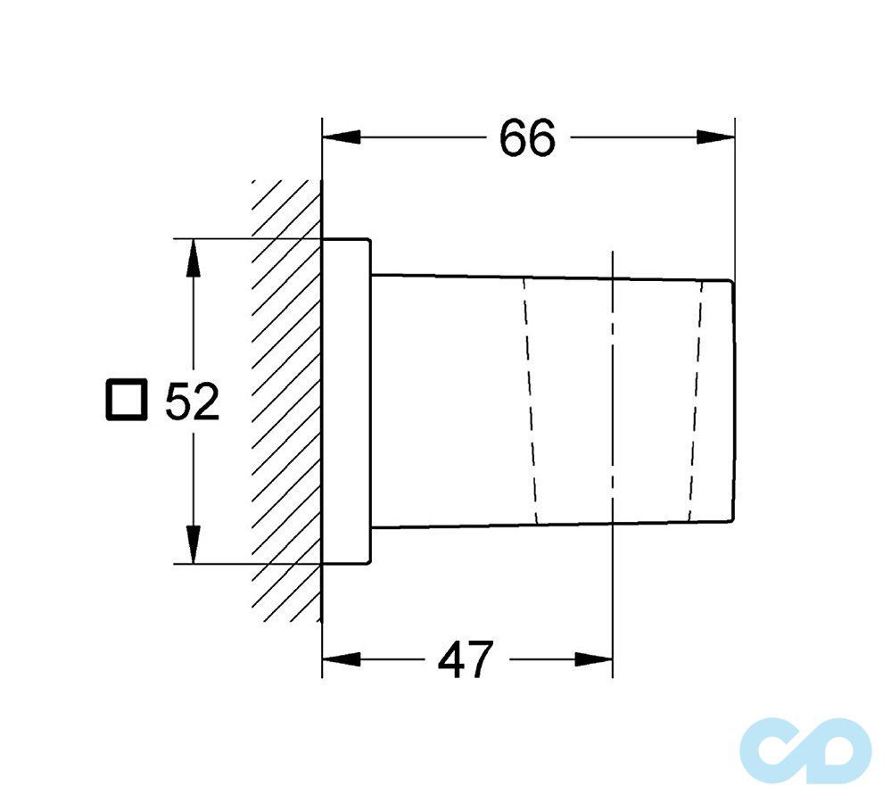 креслення тримач душу Grohe Euphoria Cube 27693000