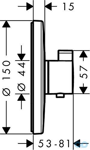 креслення Термостат Hansgrohe Ecostat S 15755000
