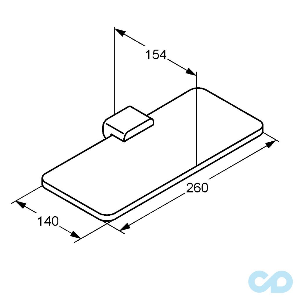 креслення Поличка Kludi E2 4998705