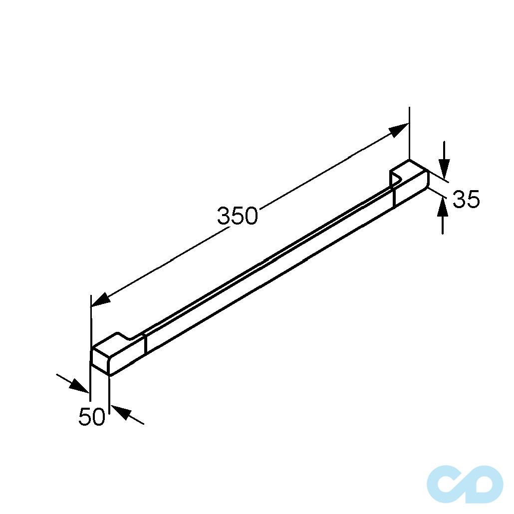 креслення Поручень для ванни Kludi E2 4998105