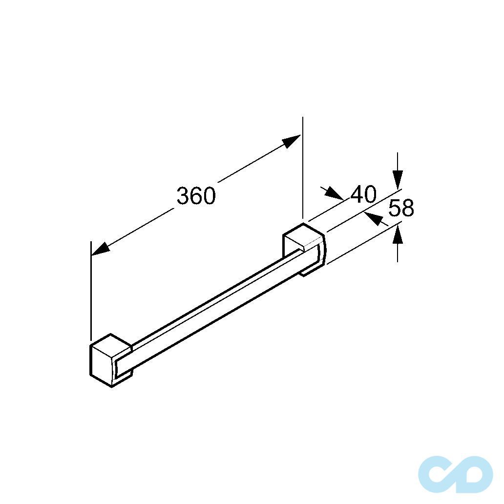 креслення Поручень для ванни Kludi Joop 5598105