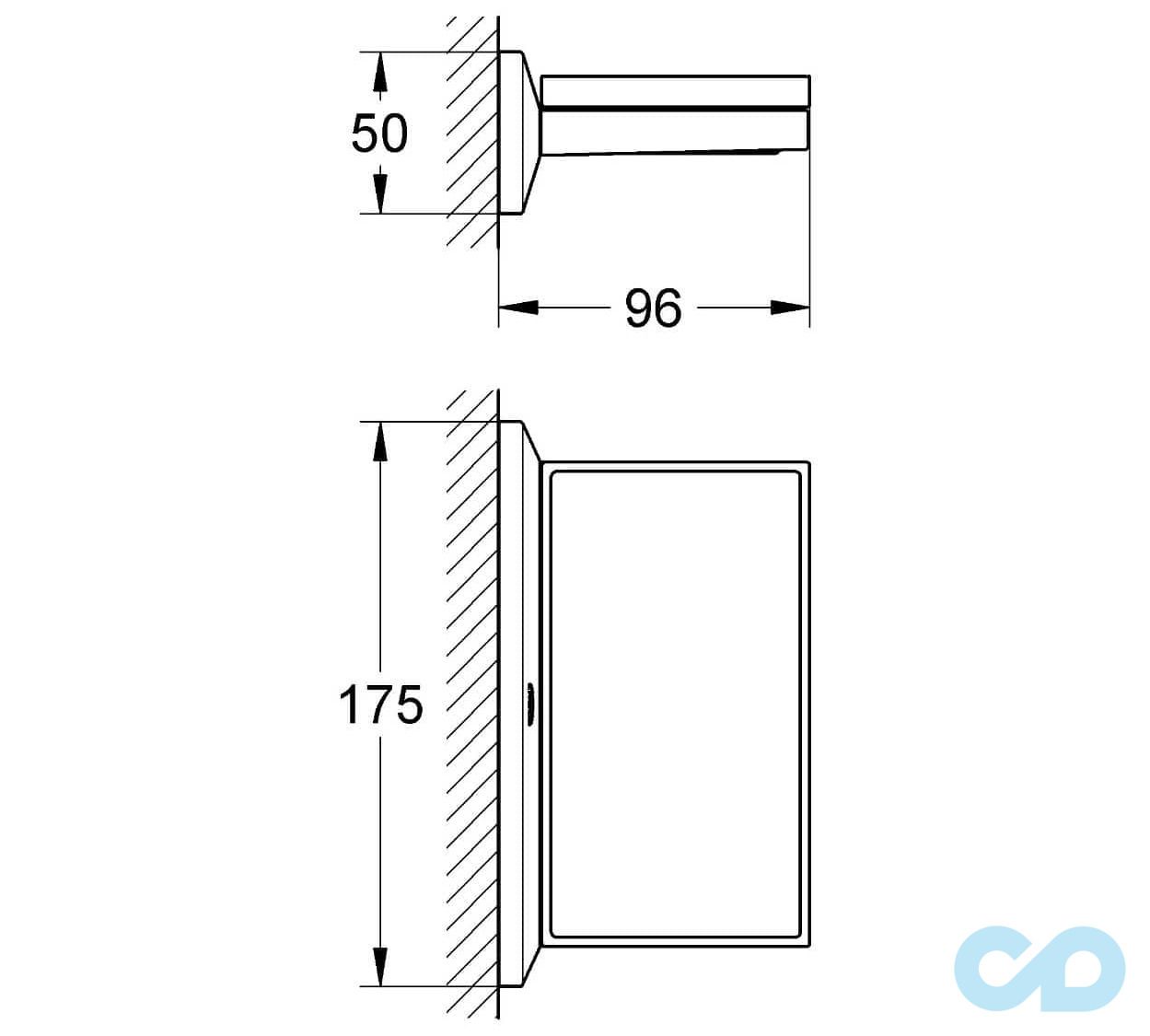 креслення Мильниця Grohe Allure Brilliant 40504000