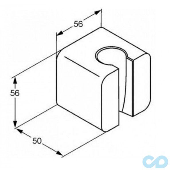 креслення Тримач для душа Kludi A-QA 6555105-00