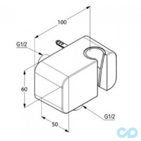 креслення З'єднання для шланга Kludi A-QA 6556005-00