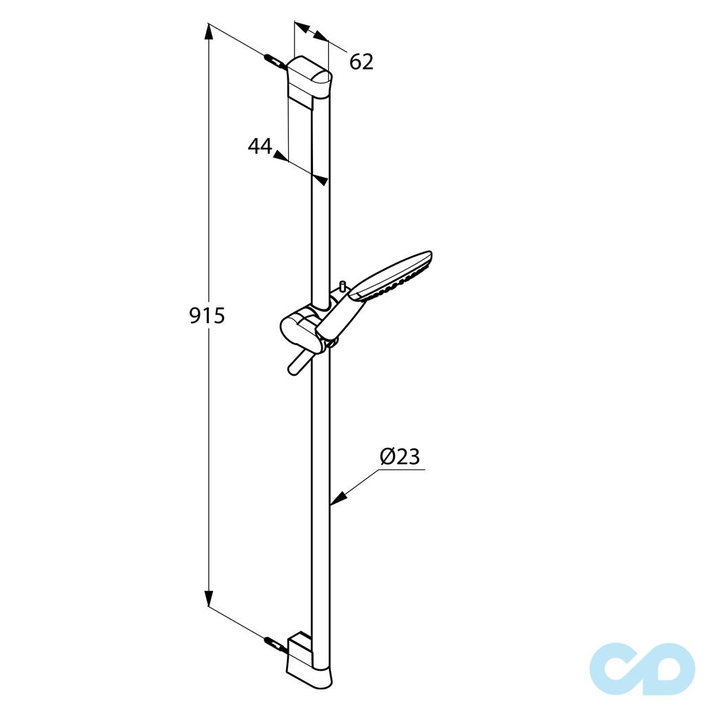 креслення Душовий гарнітур Kludi Freshline 6784005-00