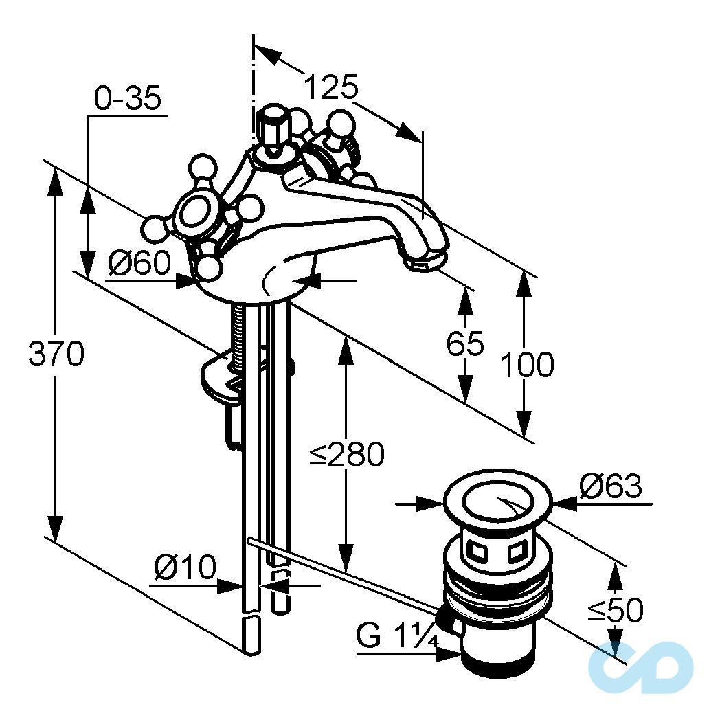 размер смеситель для раковины kludi adlon 510124520
