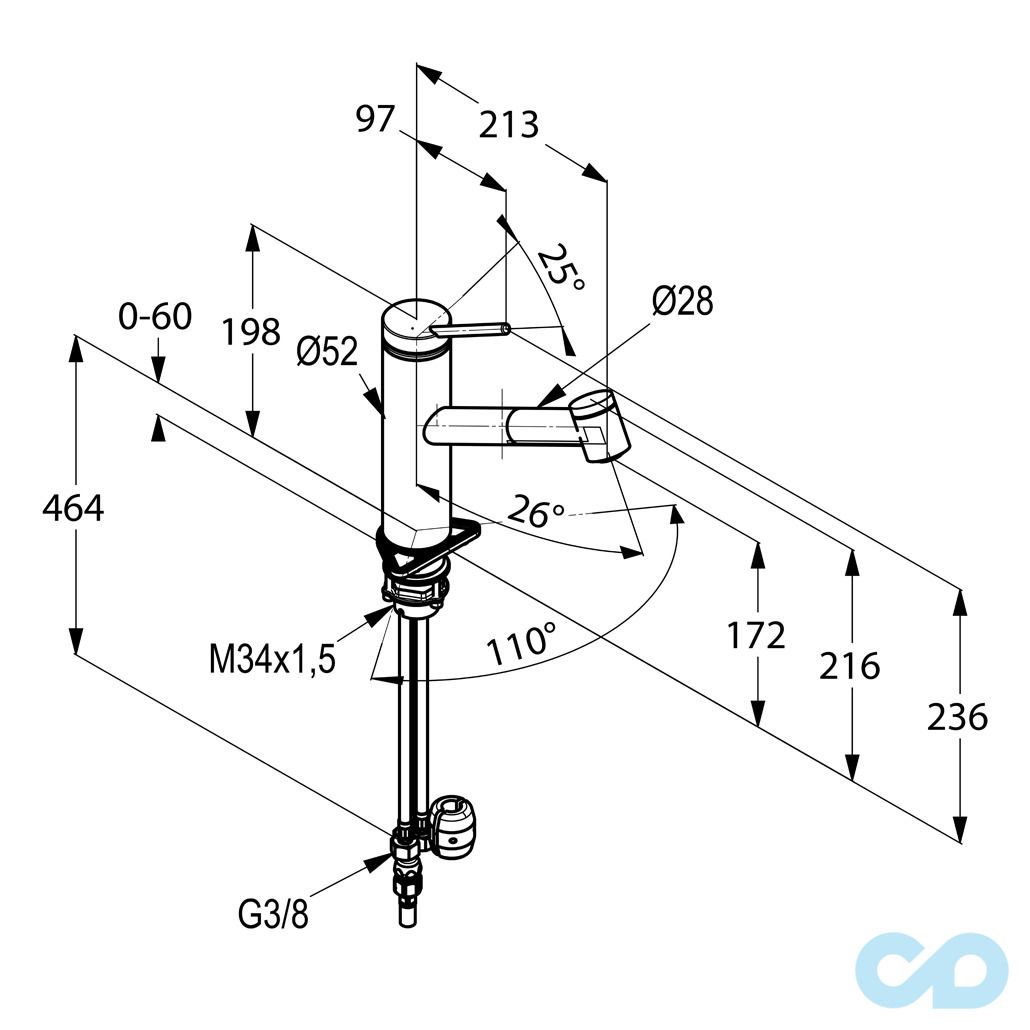 размер смеситель для кухни kludi tangenta 44941f875