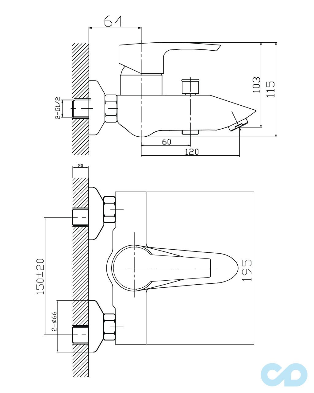 розмір змішувач для ванни imprese horak 10170