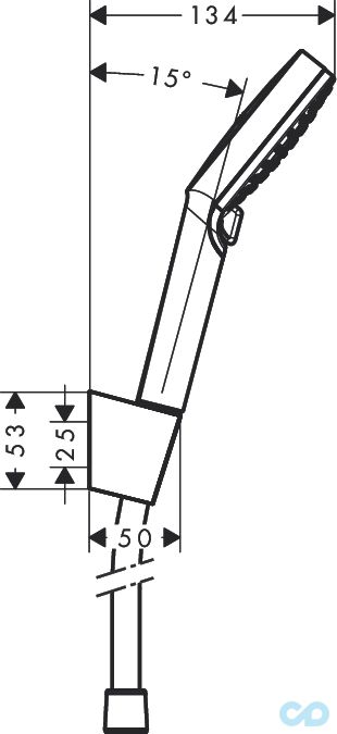 креслення Душовий набір Hansgrohe Crometta 26691400
