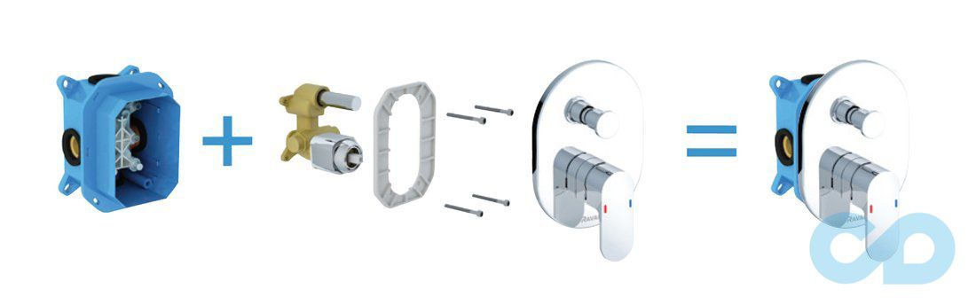 купити Змішувач для ванни і душа Ravak Chrome CR 065.00