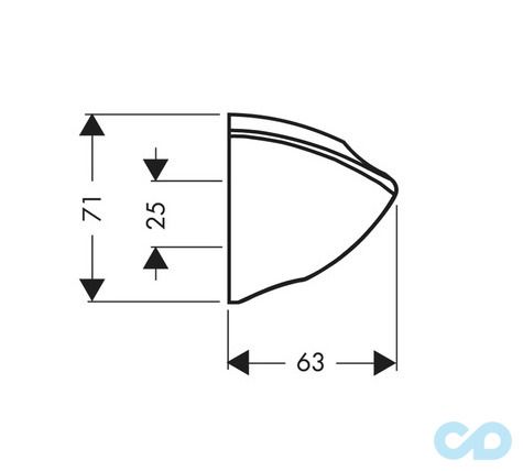 креслення Тримач Hansgrohe PorterC 27521000