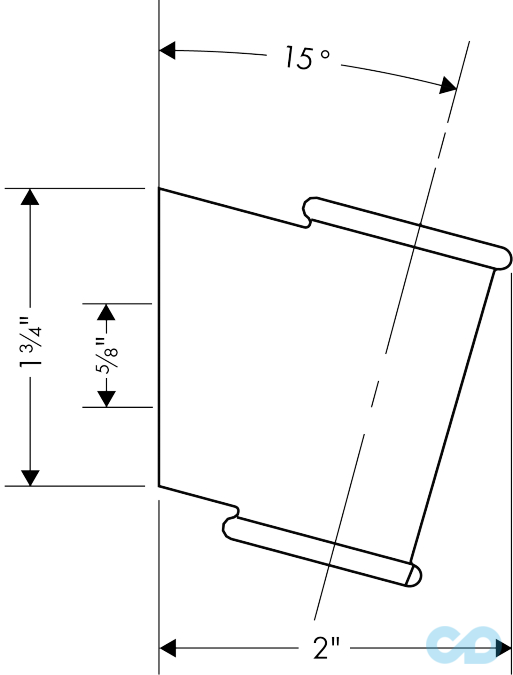 креслення Тримач ручного душу Hansgrohe Porter'Classic 28324000