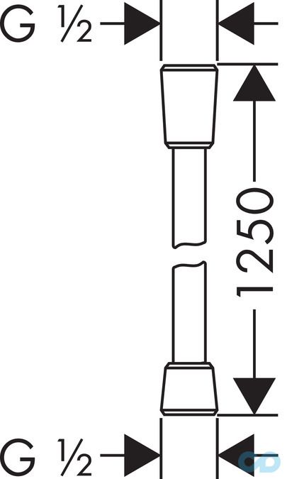 креслення Шланг Hansgrohe Isiflex 28272000