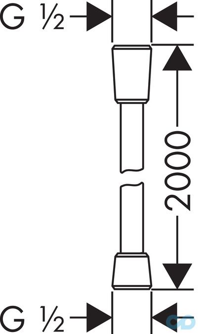 креслення Шланг Hansgrohe Isiflex 28274000