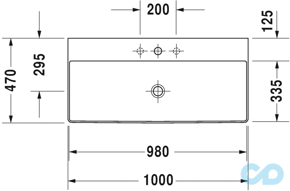 раковина duravit durasquare 2353100041 размеры