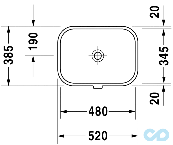 раковина вбудована duravit happy d.2 0457400000 розміри