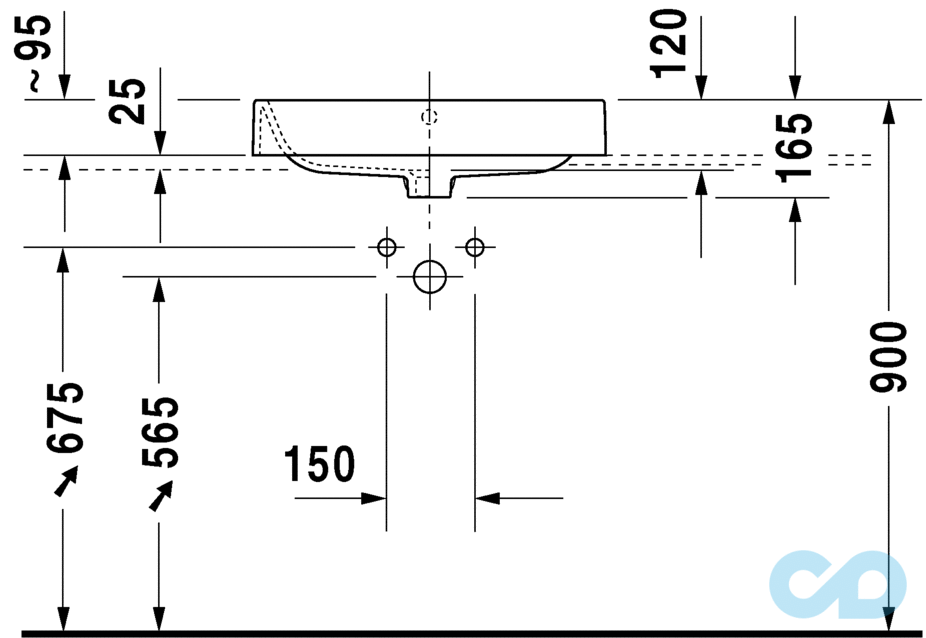 раковина duravit happy d.2 2314600000 розміри