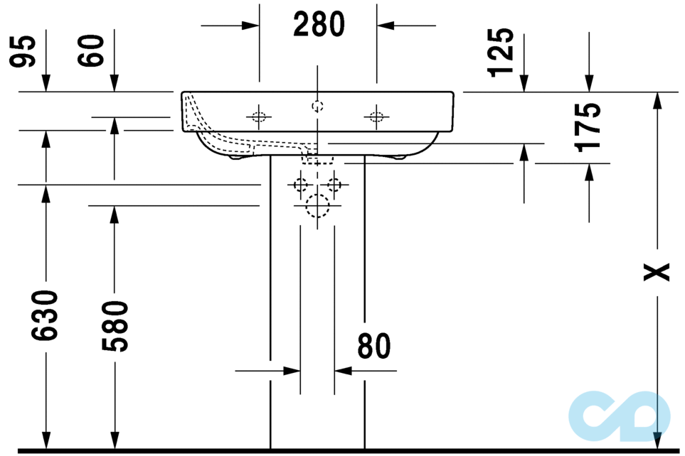 раковина duravit happy d.2 2316650000 размеры