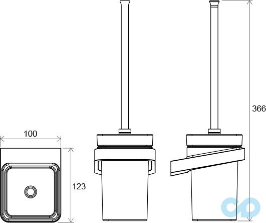 креслення Туалетний гарнітур Ravak 10 ° TD 410