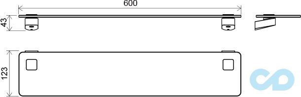 креслення Поличка Ravak 10 ° TD 500