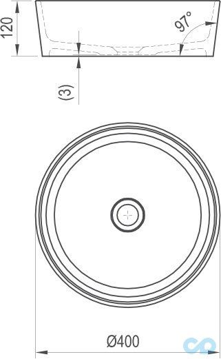 креслення Раковина Ravak Moon 1