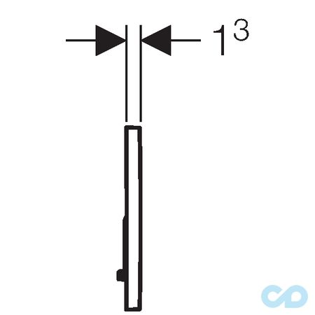 технічна схема змивному клавіша Geberit Sigma01 115.770.KA.5