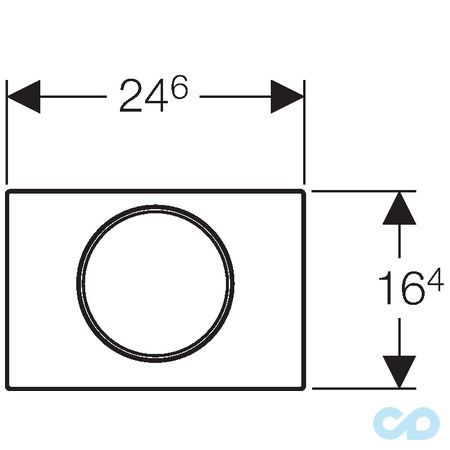 техническая схема Смывная клавиша Geberit Sigma10 115.758.KK.5