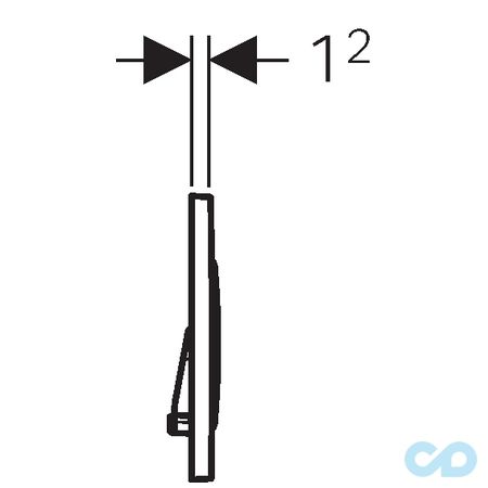 креслення змивному клавіша Geberit Sigma20 115.882.KJ.1