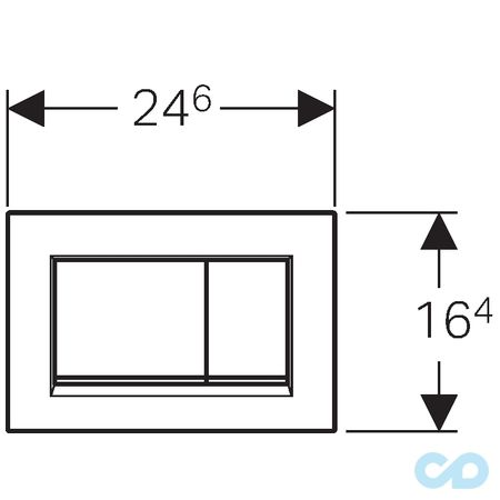 технічна схема Змивна клавіша Geberit Sigma30 115.883.KN.1